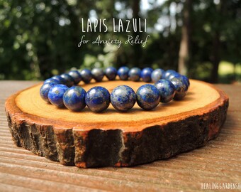 No Metal - Lapis Lazuli Bracelet for Stress and Anxiety Relief by Rock My Zen