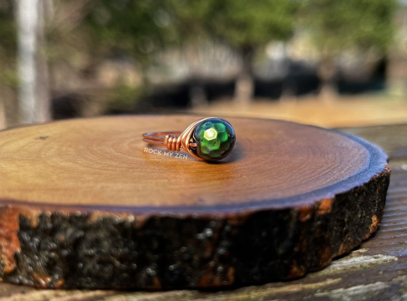 Wirewrapped mood ring by Rock My Zen