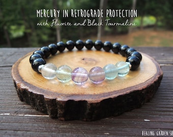 Mercury in Retrograde Protection with Fluorite and Black Tourmaline for Negative Energy Protection and Mental Organization by Rock My Zen