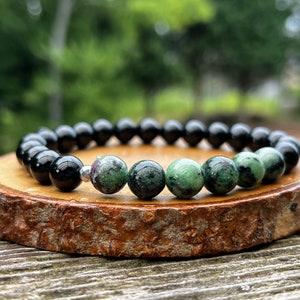 Ruby in Zoisite & Black Tourmaline for Positive Energy and Manifestation by Rock My Zen