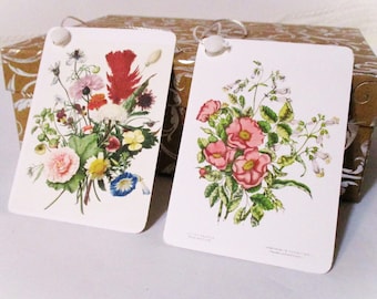 Handmade Floral Gift Tags: Wildflower Notecards, Set of 8