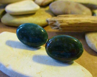 Green Stone Cuff Links | India Agate | Fathers Day Gifts for Men | Christmas Gifts | Mens Jewelry | Anniversary | Husband Gift | Moss Green