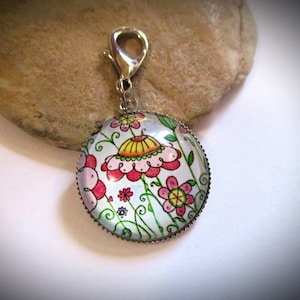 Flower Backpack Charm: Clip-on Zipper Pull, Bag Accessories, Back to School Gifts