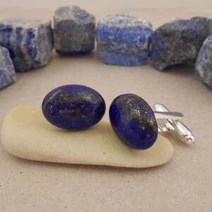 Lapis Lazuli Cufflinks | Anniversary Gifts for Him | Engagement Gifts for Couple | Groomsmen Gifts | Teacher Gift | Christmas | Minimalist