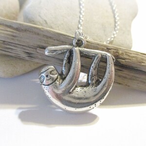 Sloth Necklace | Delicate 925 Sterling Silver Chain | Sloth Gifts Jewelry Charms Pendant Birthday Love Life Valentine Cute Animals BFF Gifts