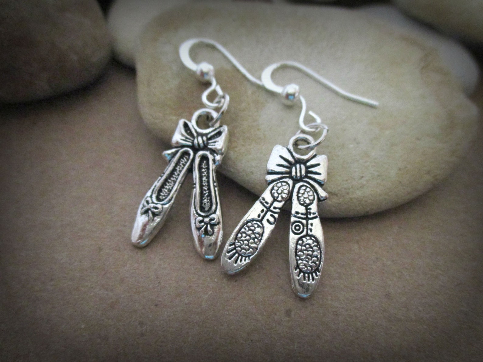 silver ballet slipper earrings | sterling silver | ballet pointe shoes | ballerina flats | ballet earrings | ballet jewelry | ba silver ballet slipper earrings | sterling silver | ballet pointe shoes | ballerina flats | ballet earrings | ballet jewelry | ba