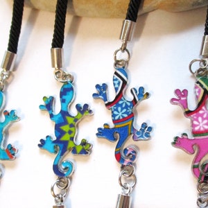 Enamel Gecko Bracelet: Colorful Reptile Charm, Teen Girl Gift
