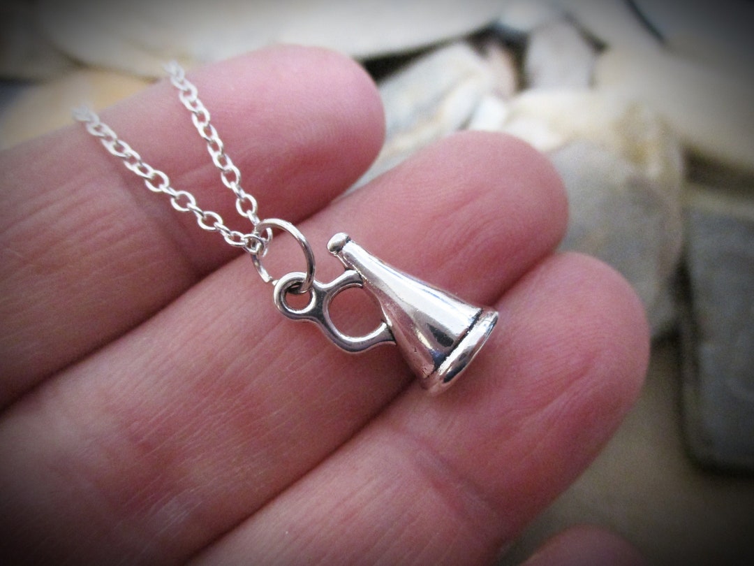 Tiny Megaphone Necklace Cheerleader Necklace Cheer Team Gifts