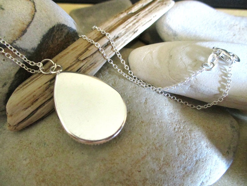 Sage Green Necklace Rose Necklace Teardrop Necklace Etsy