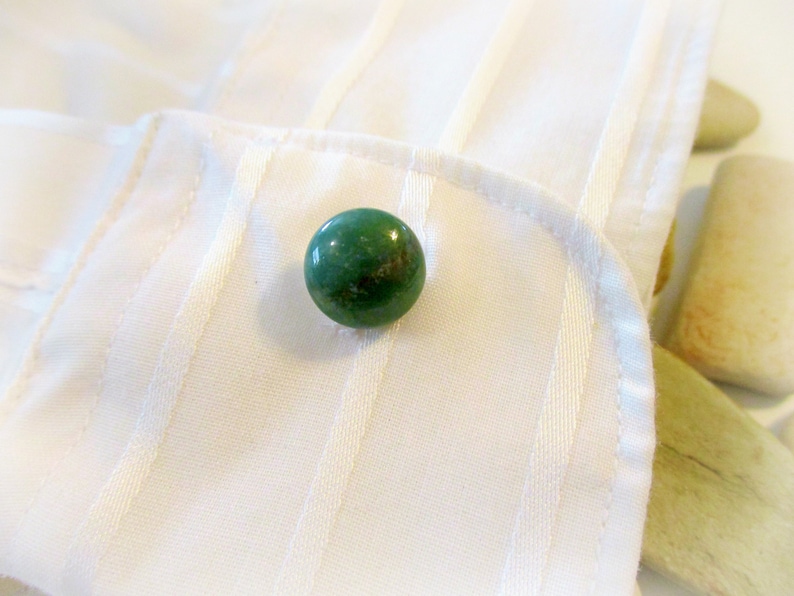 Fathers Day Gifts for Men Bespoke Accessories Natural Stone Groomsman Gift Anniversary Gift Suit Clip Green India Agate Stone Cuff Links