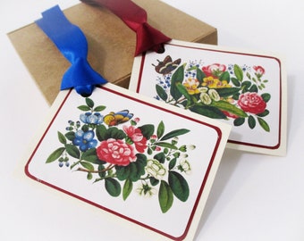 Handmade Floral Gift Tags: Butterfly & Wildflower Notecards - Set of 10