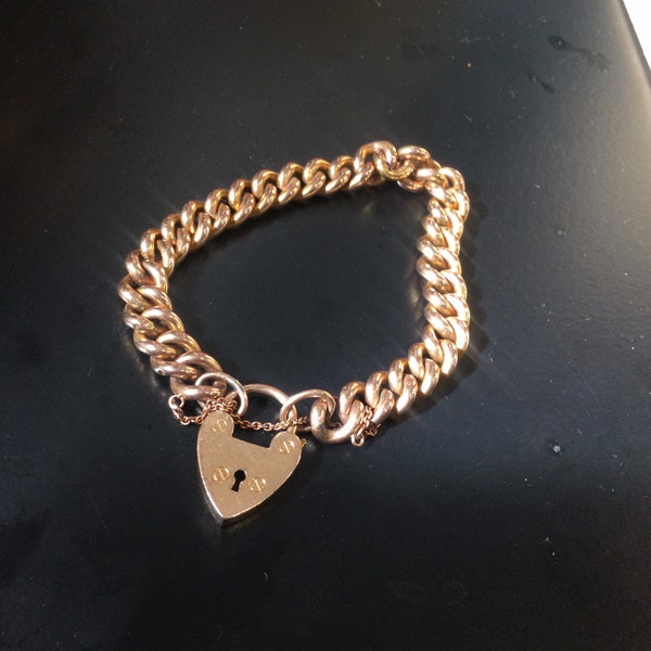 Vintage rolled gold charm bracelet