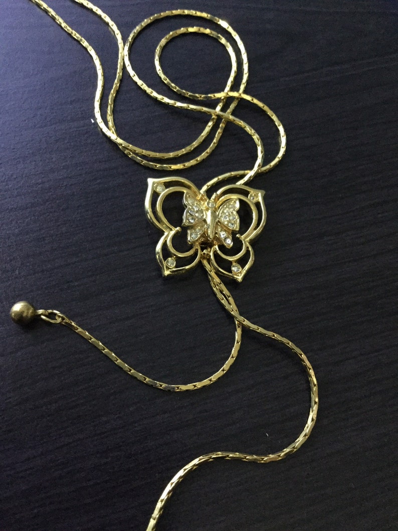 Butterfly slider necklace