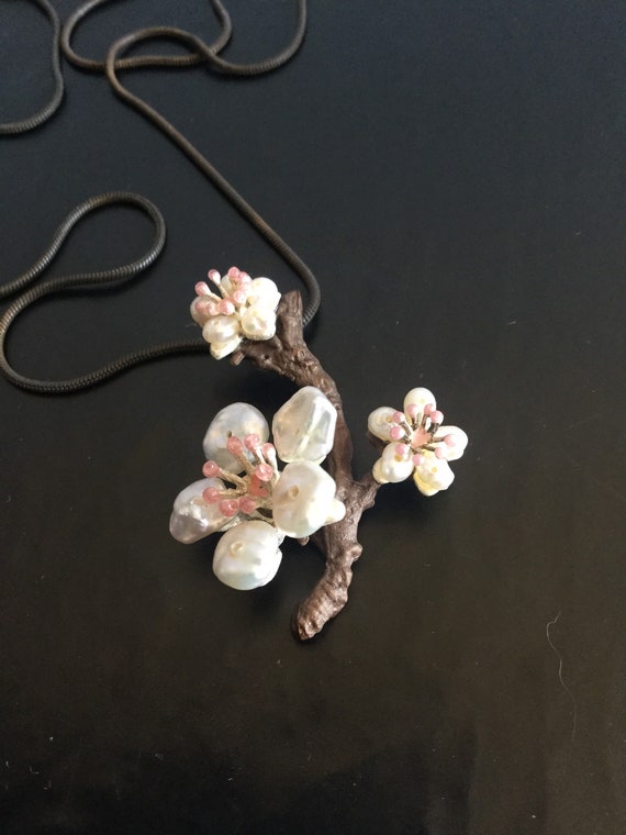 Michael Michaud cherry blossom pendant