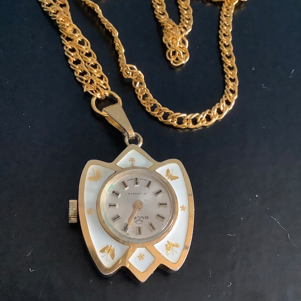 Buler pendant watch on chain