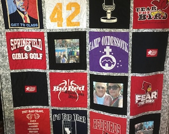 T-shirt Quilt Custom - t-shirt blanket Custom - Free shipping