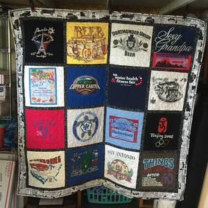 Memory Blanket T Shirt Quilt Baby Clothes Quilt Graduation College High ...