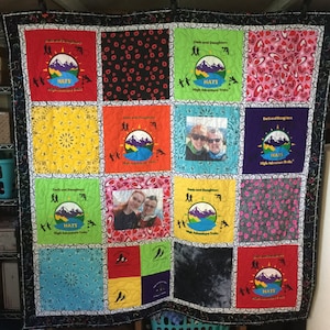 T-Shirt Blanket, Memory Blanket, Custom Quilt, Memory Quilt, Upcycled Blanket, Gift For Him, Gift For Her, Graduation Gift