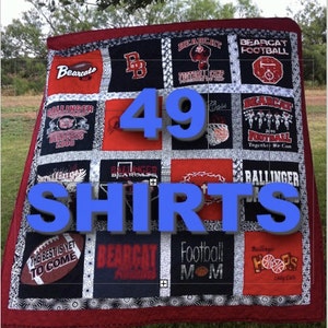 T-shirt Quilt Custom Made Memory Quilt Made From 9 49 t-shirts Bild 2