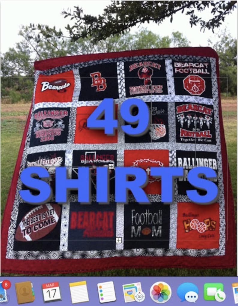 T-shirt Quilt Custom Made Memory Quilt Made From 9 49 t-shirts Bild 2