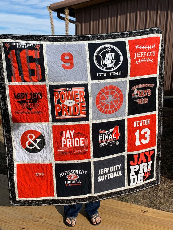 T Shirt Quilt Tee Shirt Blanket Memory Graduation High Etsy