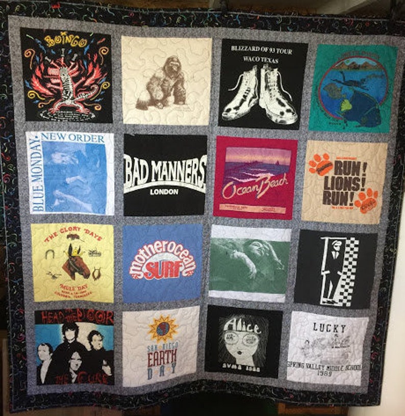 high school memory college custom t shirt blanket Tee shirt quilt fraternity graduation sorority free shipping