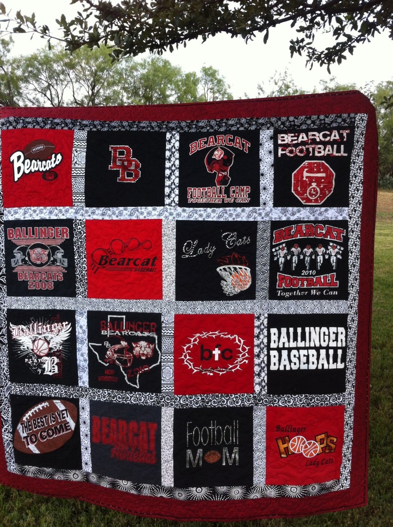 T-shirt Quilt Custom Made Memory Quilt Made From 9 49 t-shirts Bild 3