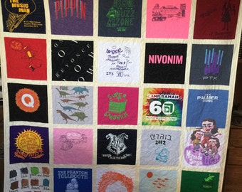 T-shirt Quilt - Tee shirt blanket - t shirt quilt custom - free shipping