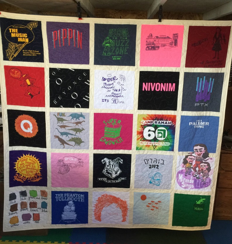 T-shirt Quilt Tee shirt blanket t shirt quilt custom free shipping image 1