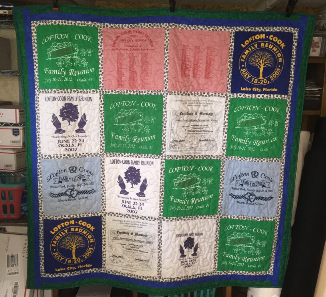 Tshirt Quilt T Shirt Blanket Custom Blanket Quilt Out of Etsy