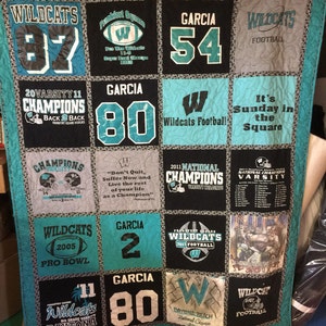 Tshirt Quilt Custom, t-shirt blanket - Many sizes available - Free shipping