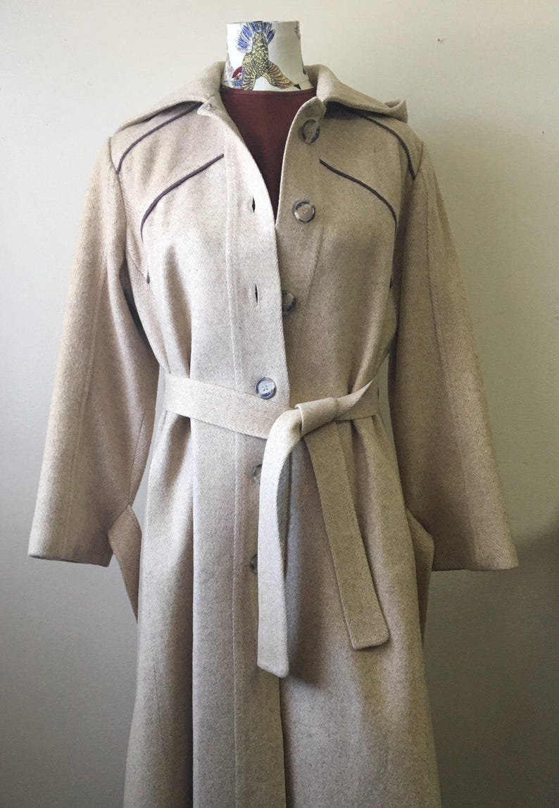 Vintage Hooded Winter Coat Sears Junior Bazaar Belted Etsy