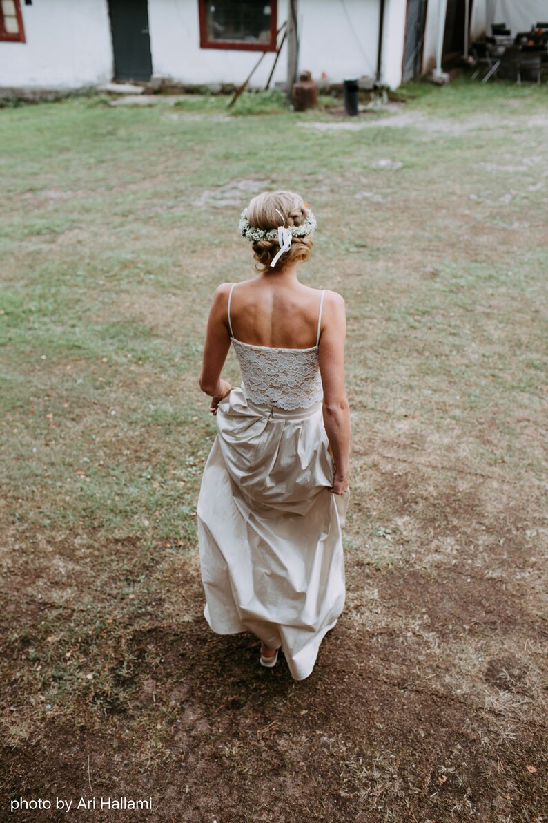 bridal separates two piece wedding dress Bach wedding dress simple wedding dress bohemian wedding dress boho wedding dress wedding top