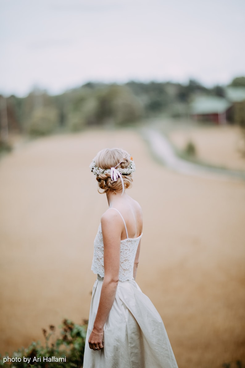 bridal separates two piece wedding dress Bach wedding dress simple wedding dress bohemian wedding dress boho wedding dress wedding top
