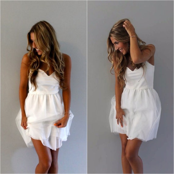 simple white bohemian dress