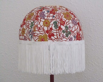 Japanese paper lamp with fringe "Dascha".