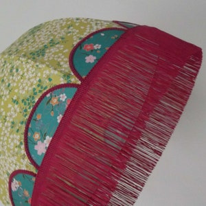 Dome-shaped suspension in Japanese paper with fringe Paula. image 4