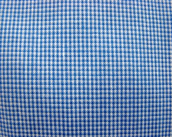 Vintage Royal Blue/White 1/32" Tiny Woven Check - Fabric by the yard - 36 inches x 44.5 inches