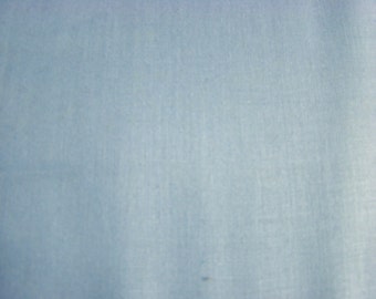 Vintage Solid Medium Blue Polished Fabric by the yard - 36 inches long  x 58 inches wide