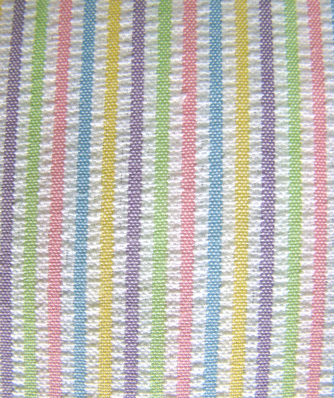 Vintage Pastel Striped Seersucker Fabric by the Yard 36 Etsy