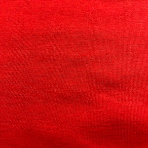 Vintage Red Jersey Knit Fabric - Fabric by the Piece - 1 yard 3 inches/32 inches 62 inches width