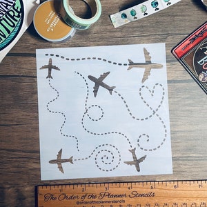 Flight Path Stencil: Travel Journaling, Planner, Scrapbook