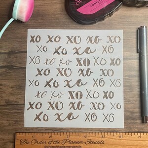 XOXO Stencil Planner/Bullet Journal/Art Journal/Inking Stencil/bujo planner artisanat pochoir encrage fabrication de cartes