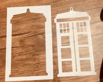 Police Box Stencil, Planner/Journal Inking Cover
