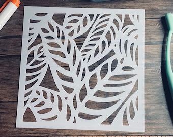 Tropical Jungle Pattern Stencil Planner/Bullet Journal/Art Journal/Inking Stencil/ bujo planner craft stencil inking card making