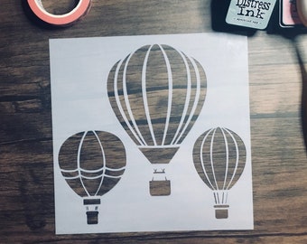 Hot Air Balloons Stencil /Inking cover  Planner/Bullet Journal/Art Journal/Inking Stencil