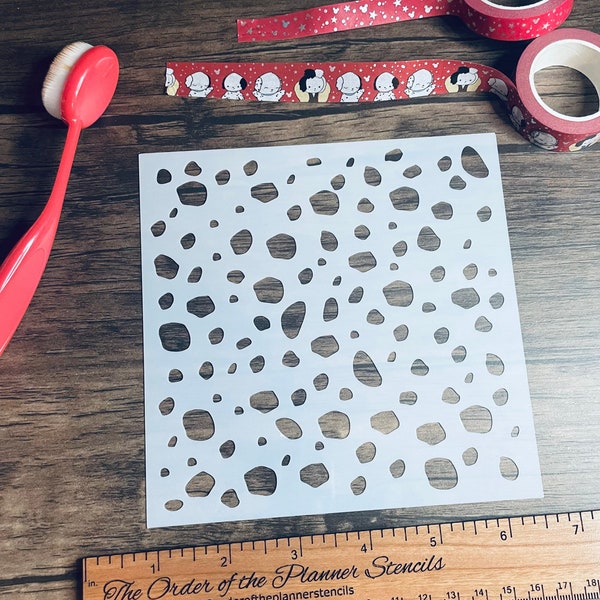 Dalmation Pattern Stencil /Inking cover  Planner/Bullet Journal/Art Journal/Inking Stencil