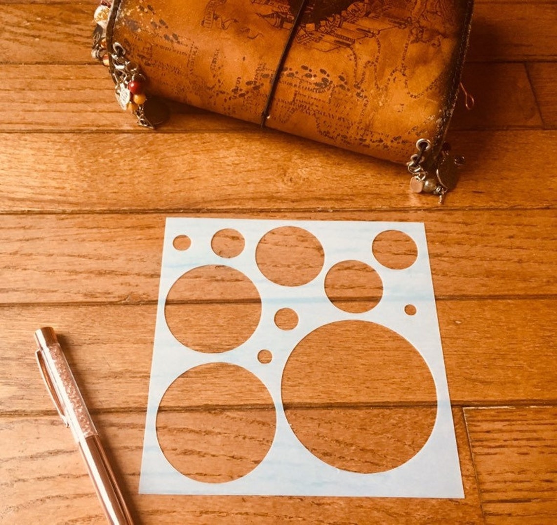 Circles Stenciljournaling Basicsplanner Stencil Cookie Etsy