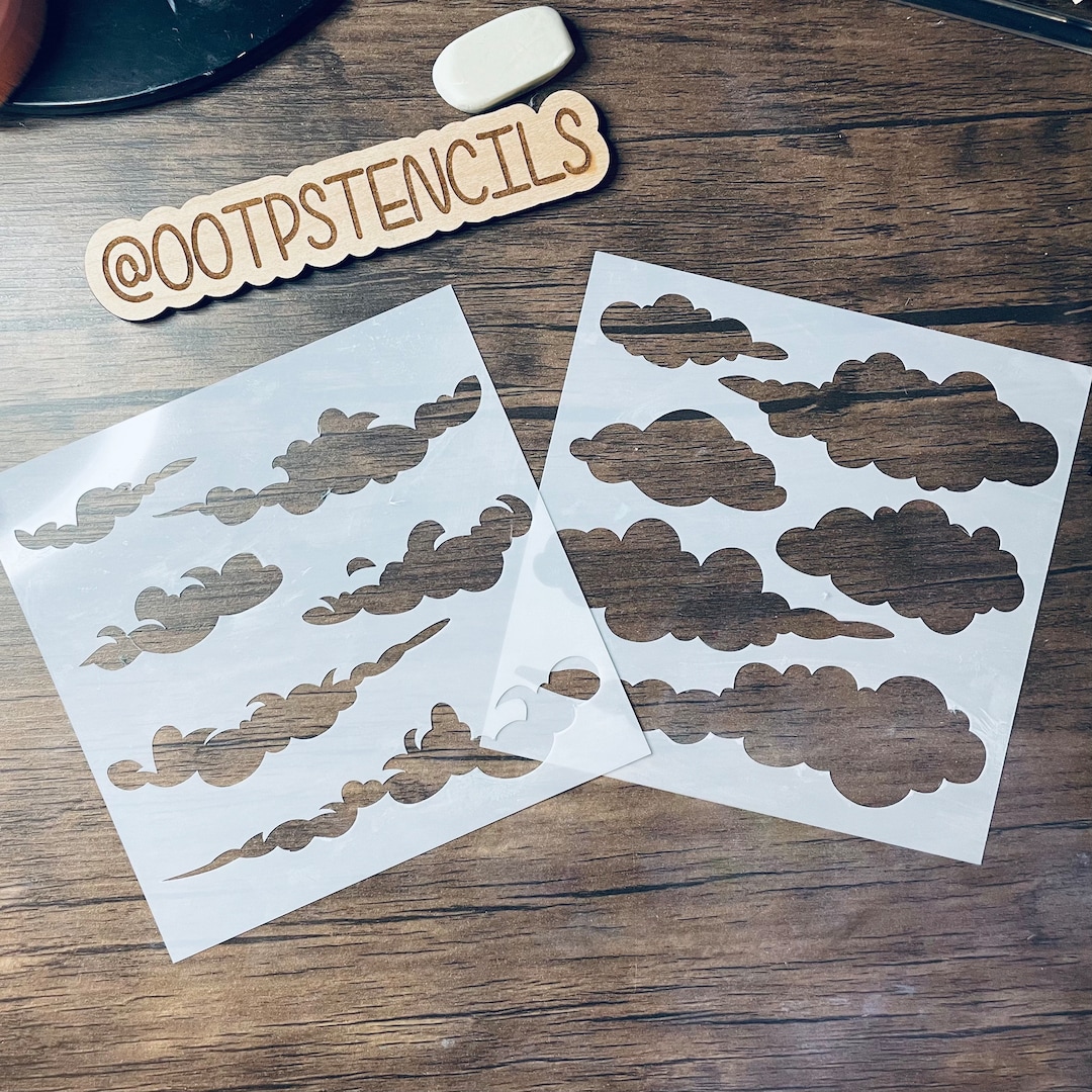 Cloud & Shadow Stencil Set: Planner, Journal, Card Making - Etsy