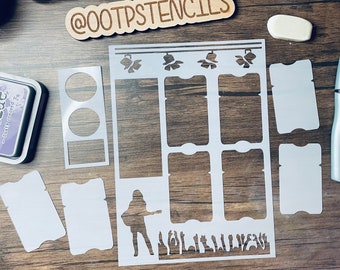 Concert Layout Stencil /Inking cover  Planner/Bullet Journal/Art Journal/Inking Stencil